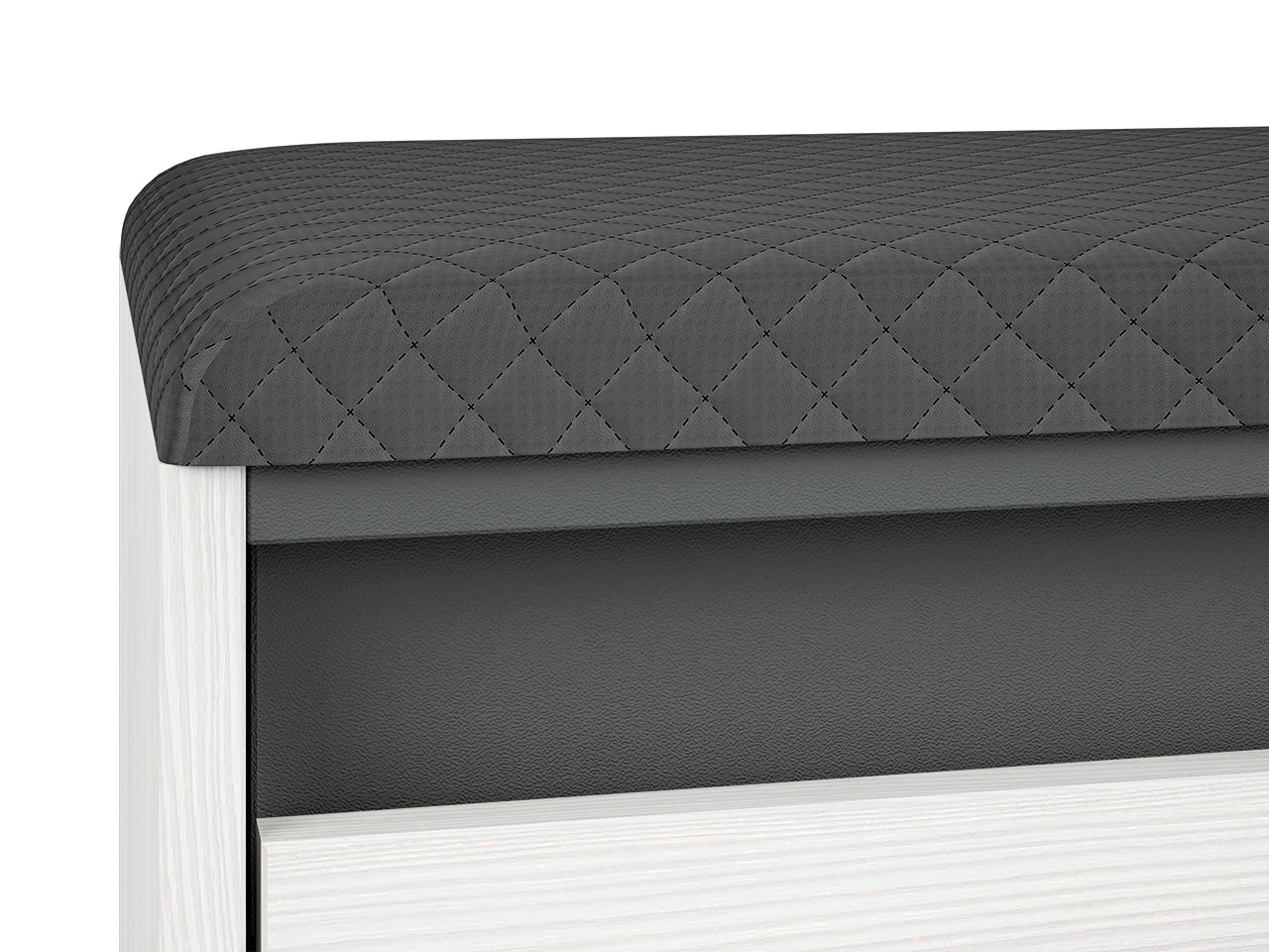 Meuble à Chaussures avec Banc – Pin des Neiges et Anthracite, Pratique et Élégant