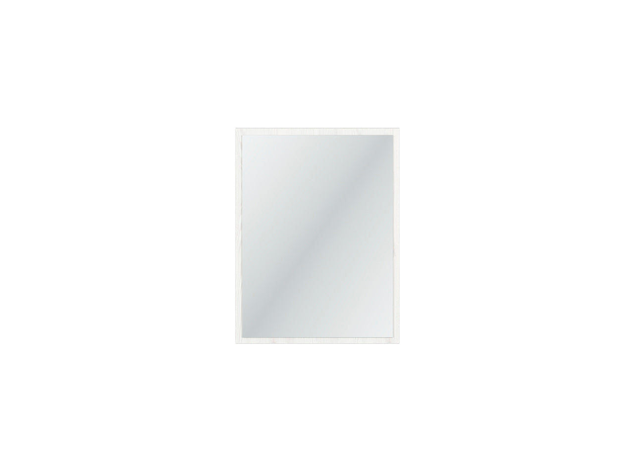 Miroir mural rectangulaire – Finition pin enneigé – Fixation verticale ou horizontale