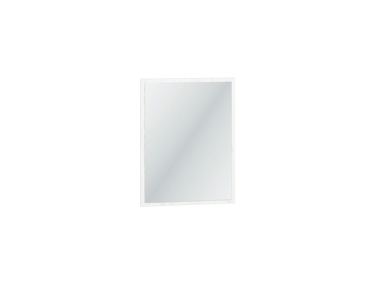 Miroir mural rectangulaire – Finition pin enneigé – Fixation verticale ou horizontale