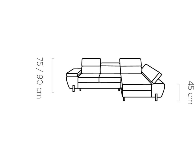 Canapé d’angle – Design moderne, convertible avec rangement, disponible en format Mini ou L