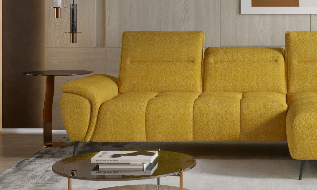 Canapé d’angle – Convertible avec rangement, têtières réglables & design moderne (S, L, XL)