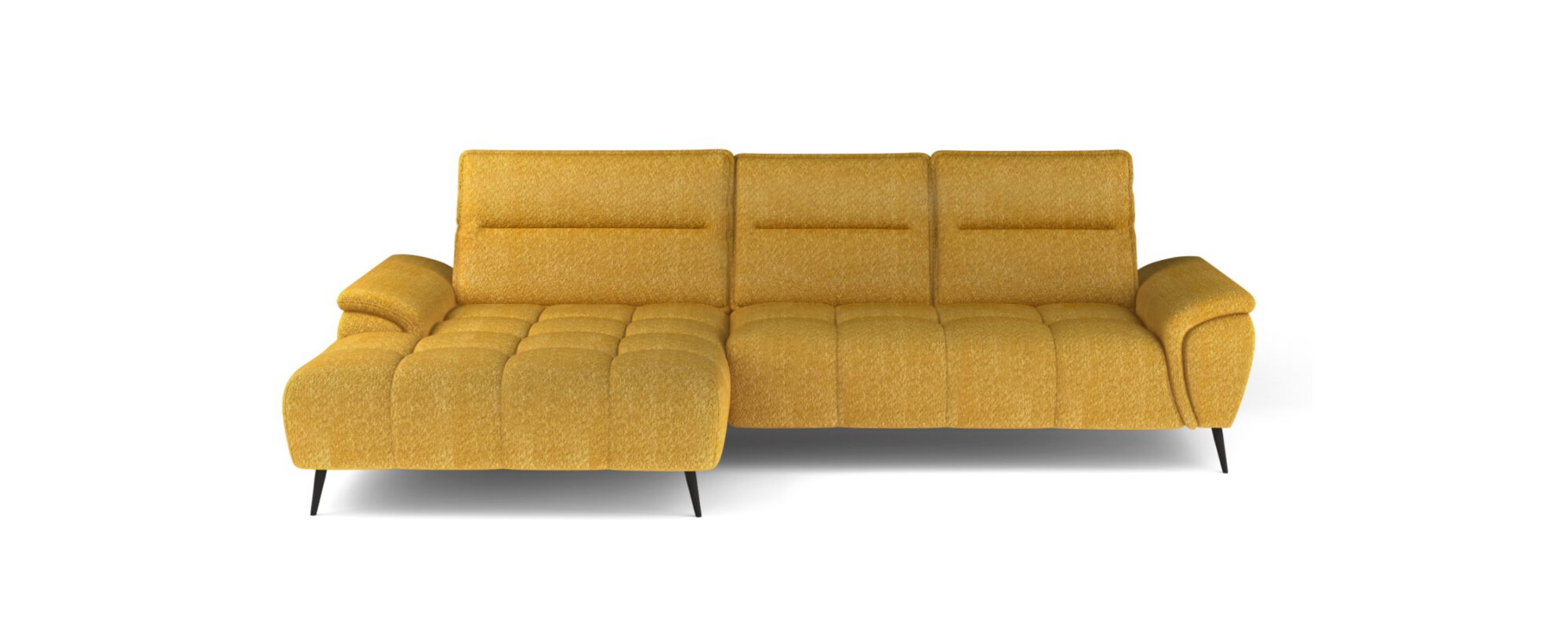 Canapé d’angle – Convertible avec rangement, têtières réglables & design moderne (S, L, XL)