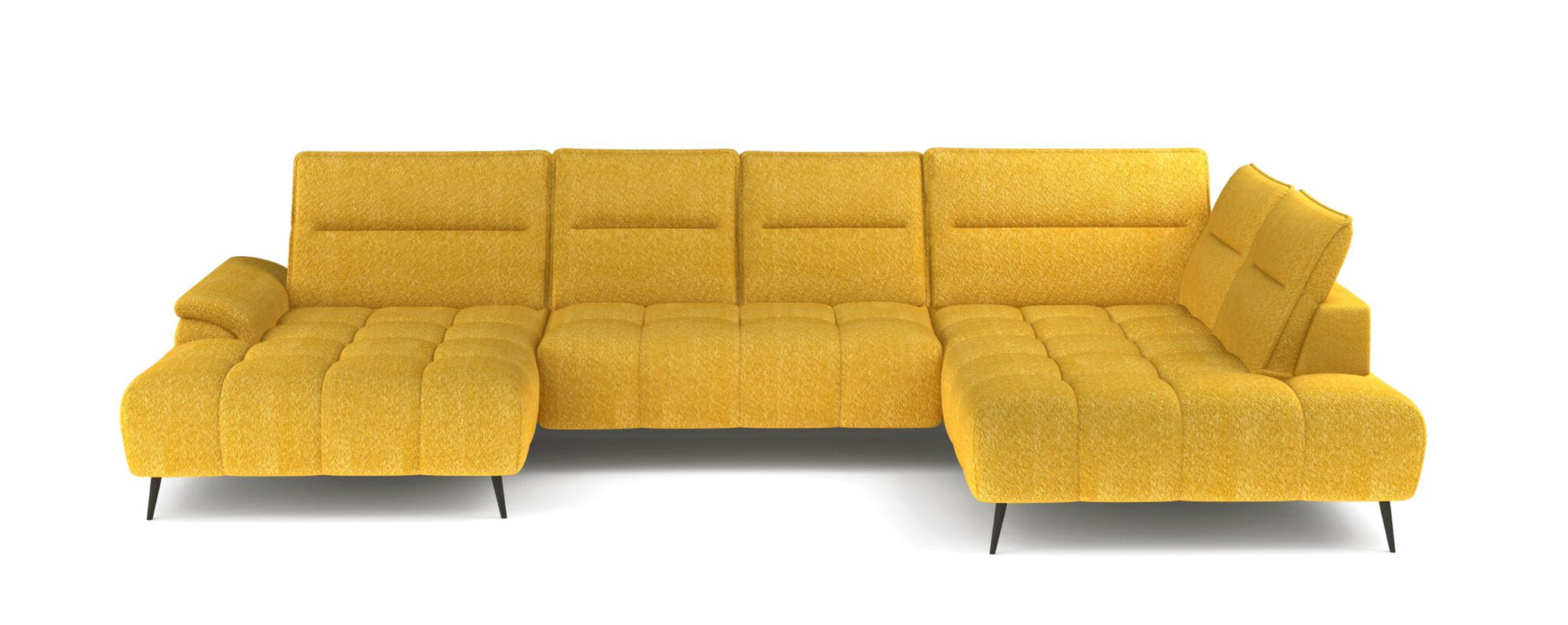 Canapé d’angle – Convertible avec rangement, têtières réglables & design moderne (S, L, XL)