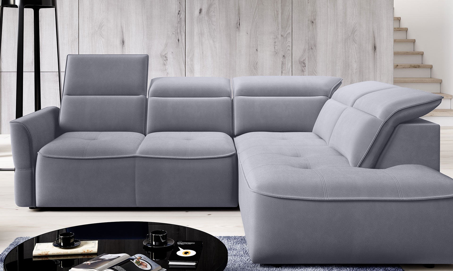 Canapé d'Angle Convertible - Design Moderne, Confort Optimal, Disponible en 3 Tailles | Canapé Réversible avec Coffre de Rangement