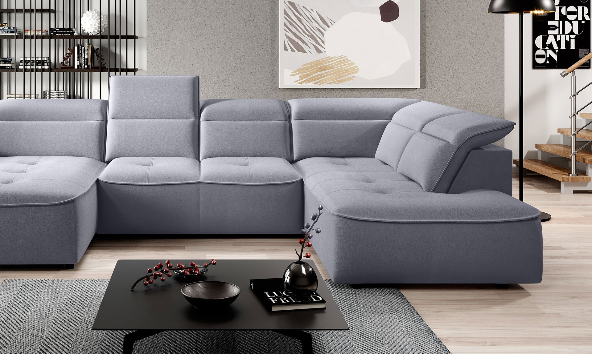 Canapé d'Angle Convertible - Design Moderne, Confort Optimal, Disponible en 3 Tailles | Canapé Réversible avec Coffre de Rangement