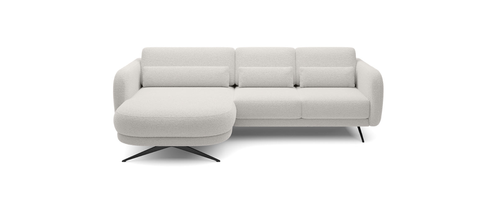 Canapé moderne avec profondeur d’assise réglable et appui-tête coulissant