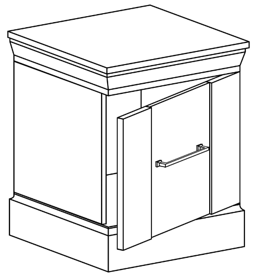 Table de chevet 42 x38,5 x50 cm