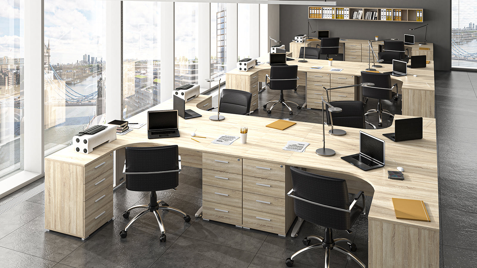 Buffet Moderne avec Bordure ABS – Résistant aux Rayures, Humidité et Chaleur | Lumière de Sonoma