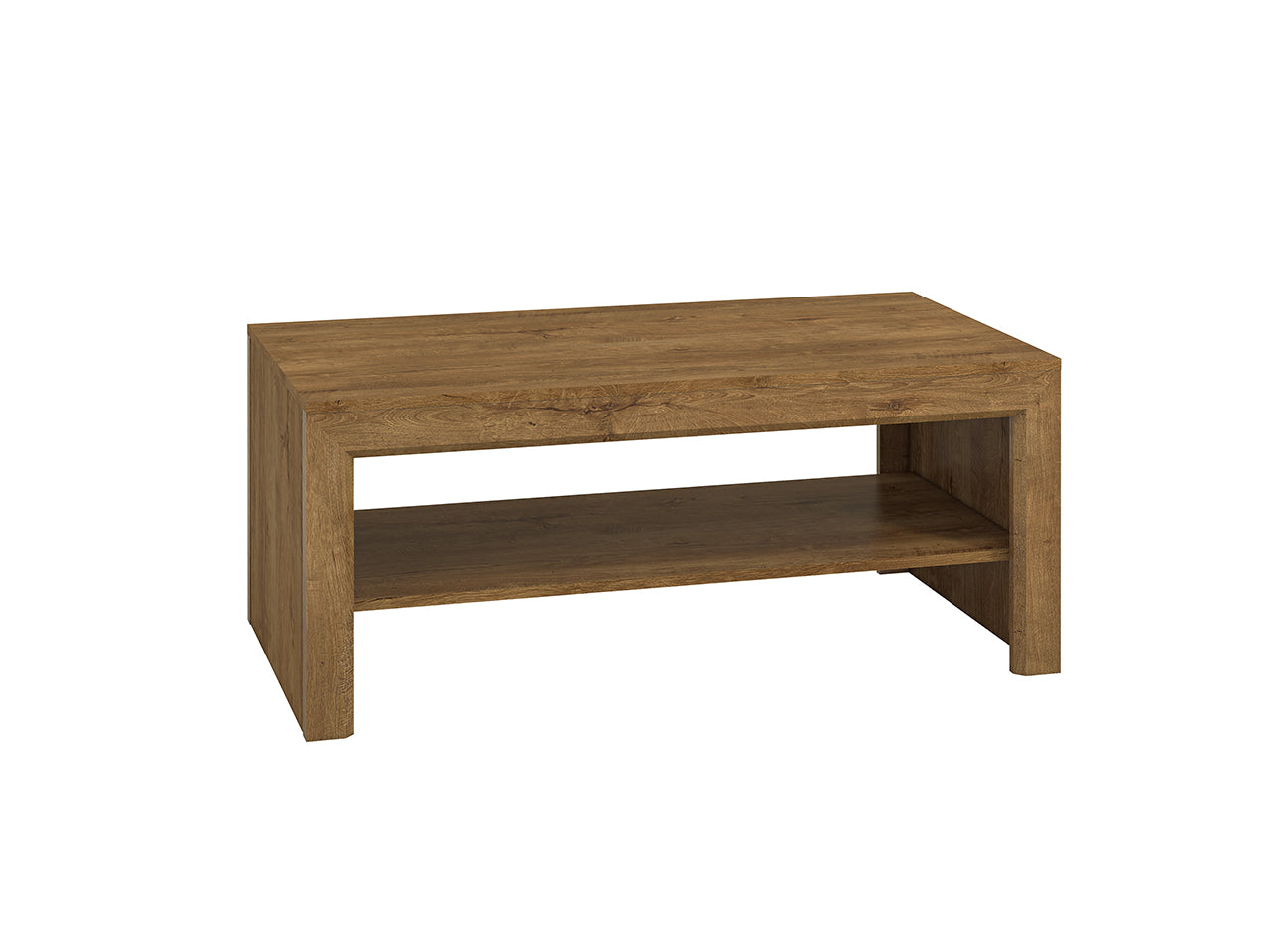 Table Basse Banc – Chêne de Lefkas & Noir – 114 cm – Design Industriel et Robuste