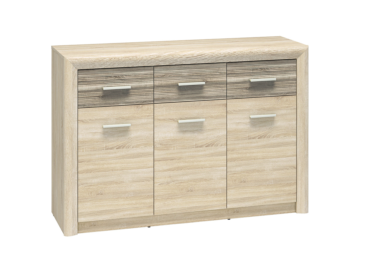 Commode Moderne – Sonoma Light & MDF Sonoma Truffe – 94 cm – Élégance et Fonctionnalité