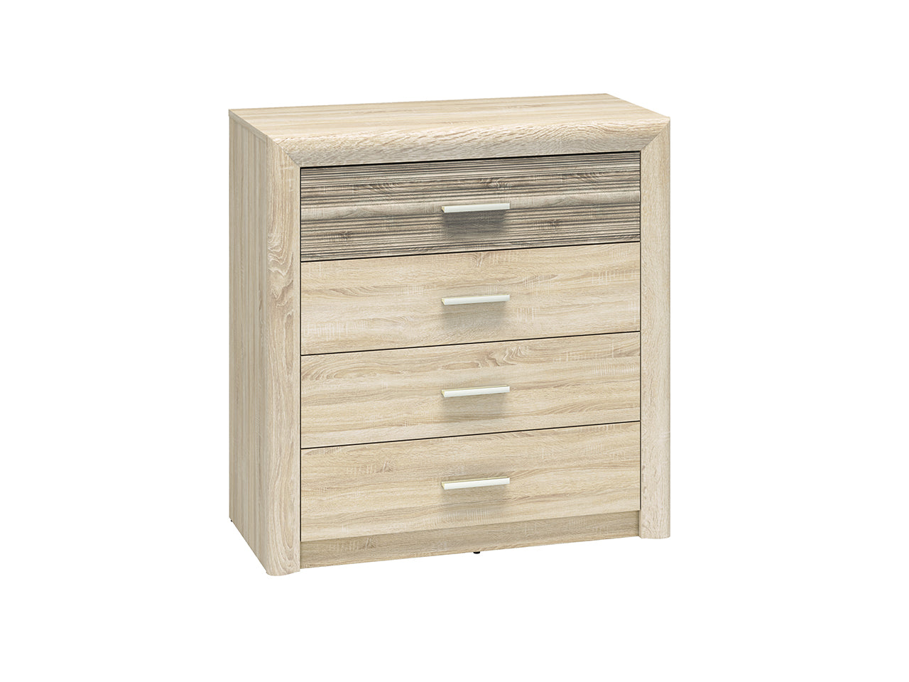 Buffet Sonoma Light avec Bordure ABS - MDF Sonoma Truffe, Haute Résistance et Design Élégant
