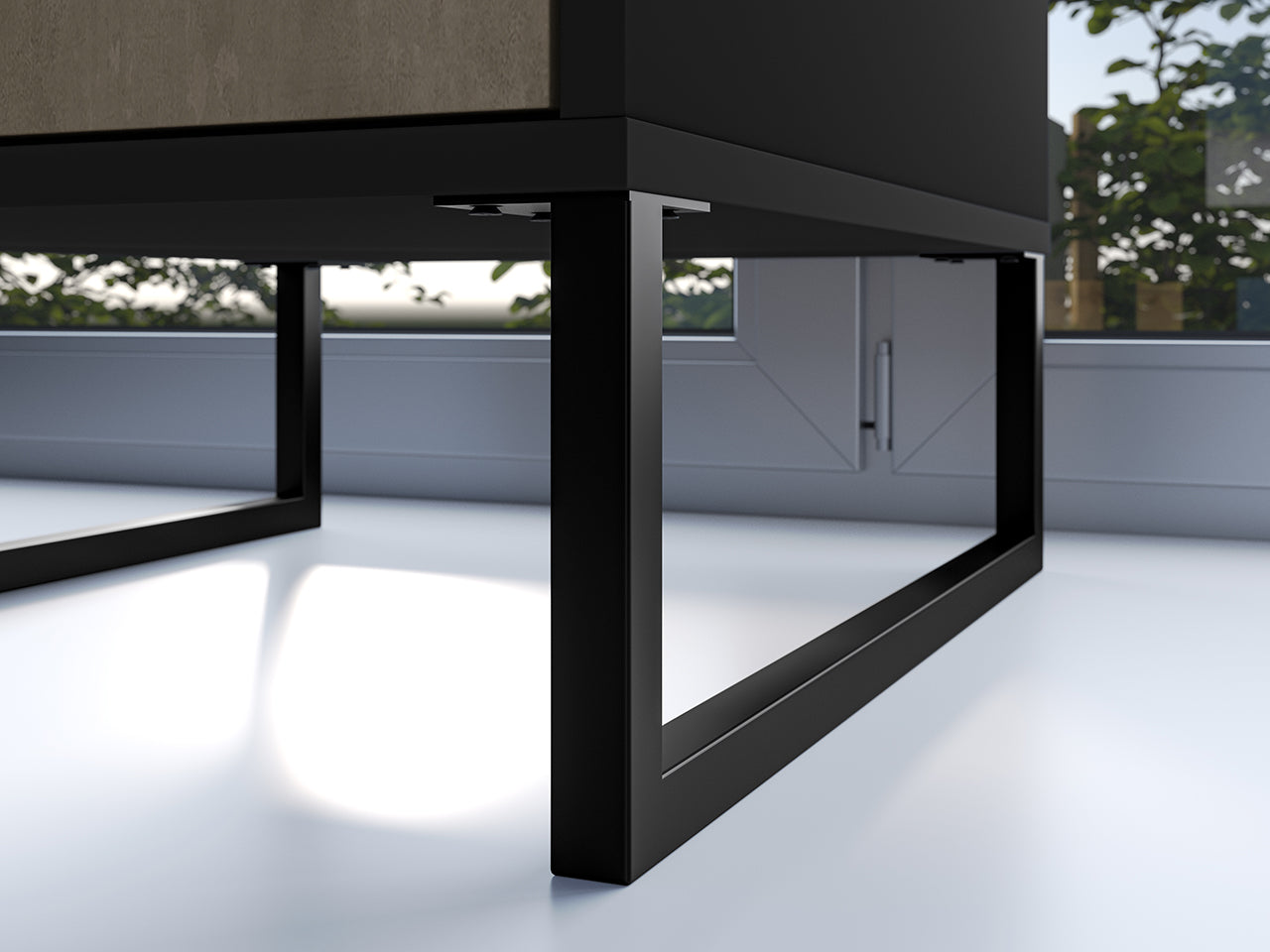 Bureau Design en Chêne Artisan Or et Noir – Plateau Résistant et Finitions Acier Premium – 120 cm
