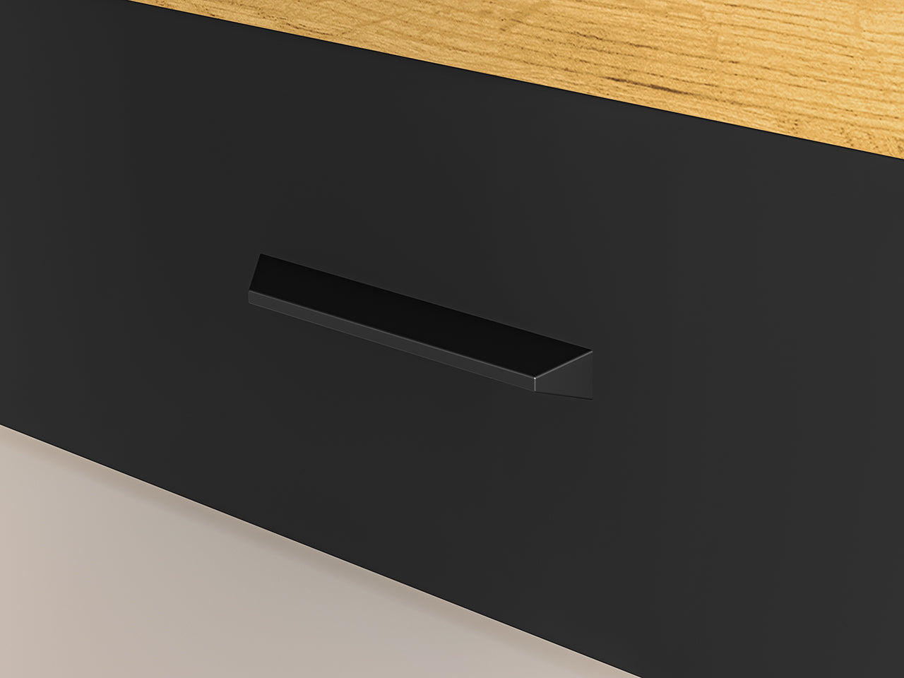 Lit en Chêne Craft Or et Noir avec Tête de Lit en Velours Noir – Design Moderne et Résistant