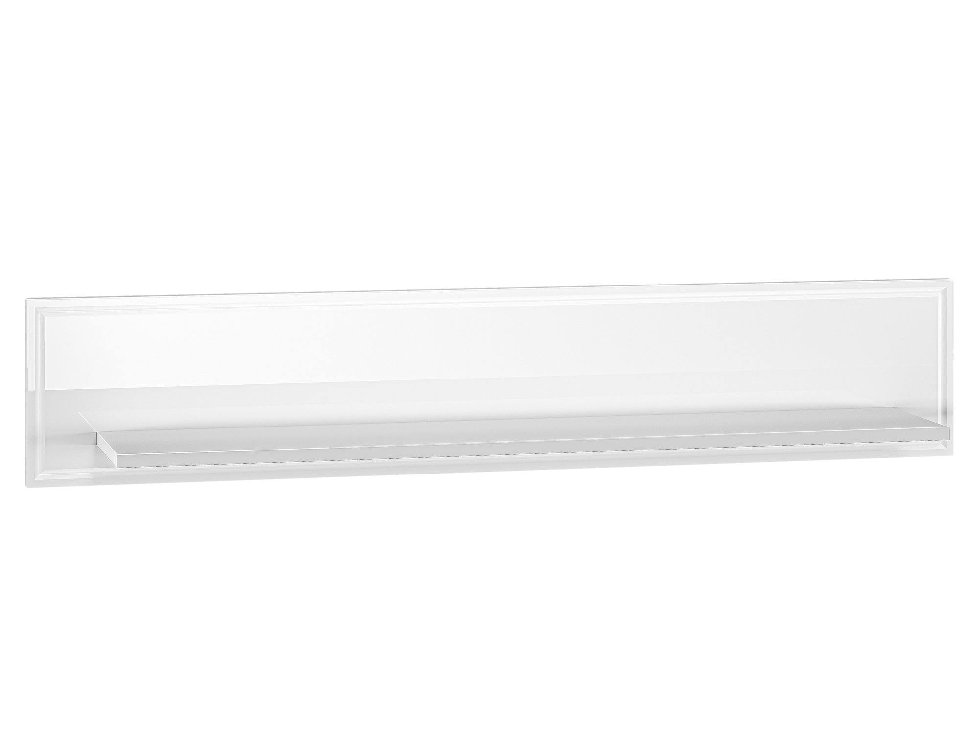Étagère Moderne Blanc Brillant – Design Élégant avec Bordure ABS, MDF Haute Qualité