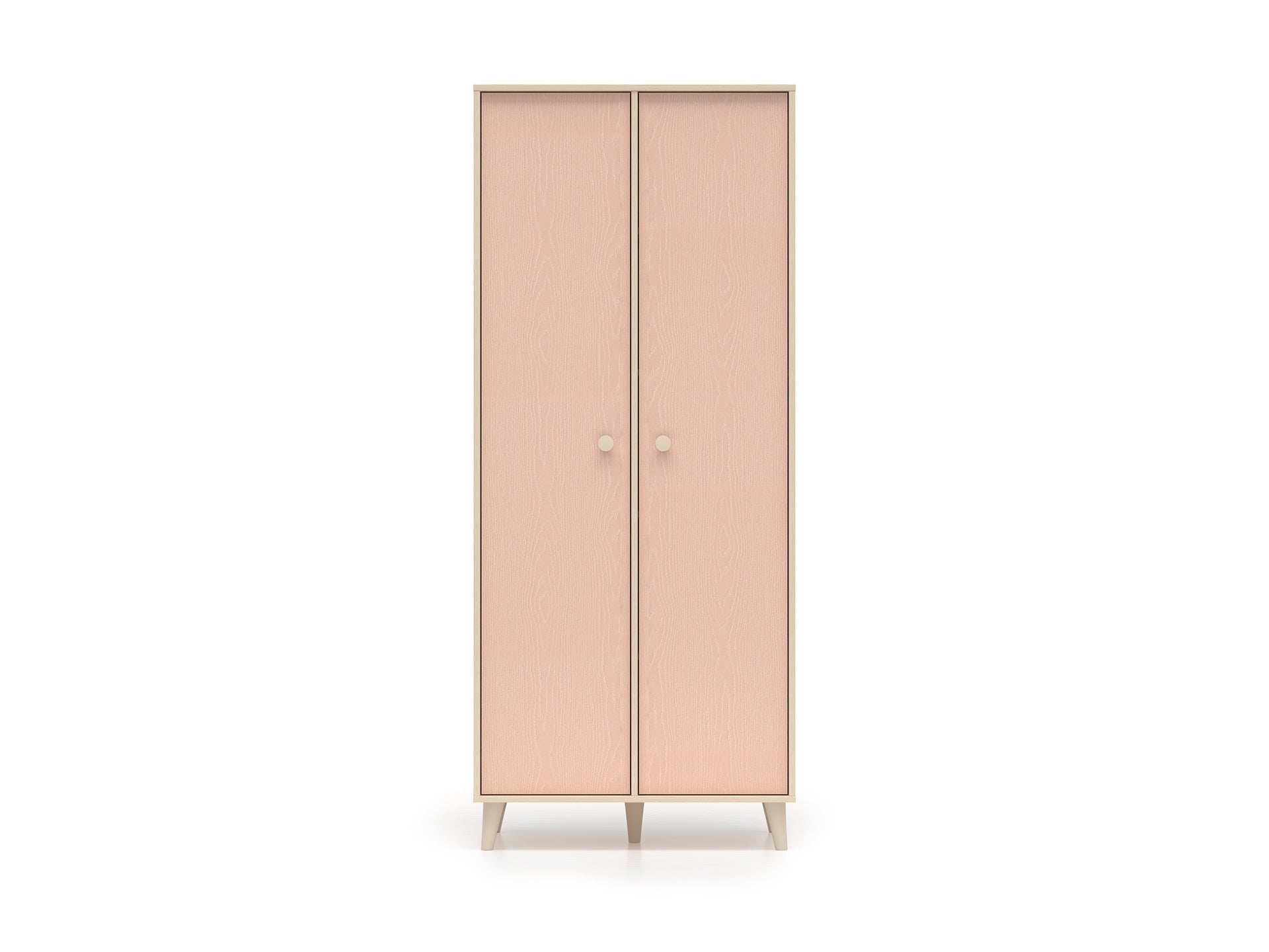 Armoire Contemporaine 190 cm – Finition Haut de Gamme en Rose Millénaire et Sable du Désert – Pratique et Élégante