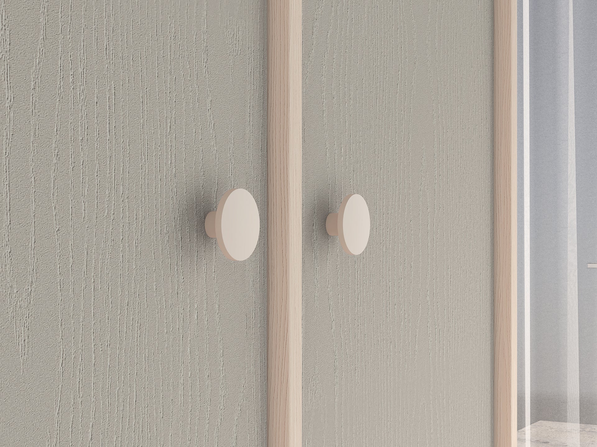 Armoire Contemporaine 190 cm – Finition Haut de Gamme en Rose Millénaire et Sable du Désert – Pratique et Élégante
