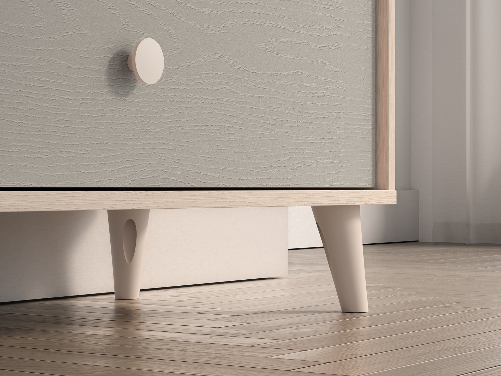 Buffet moderne en panneaux laminés avec finition résistante et élégante