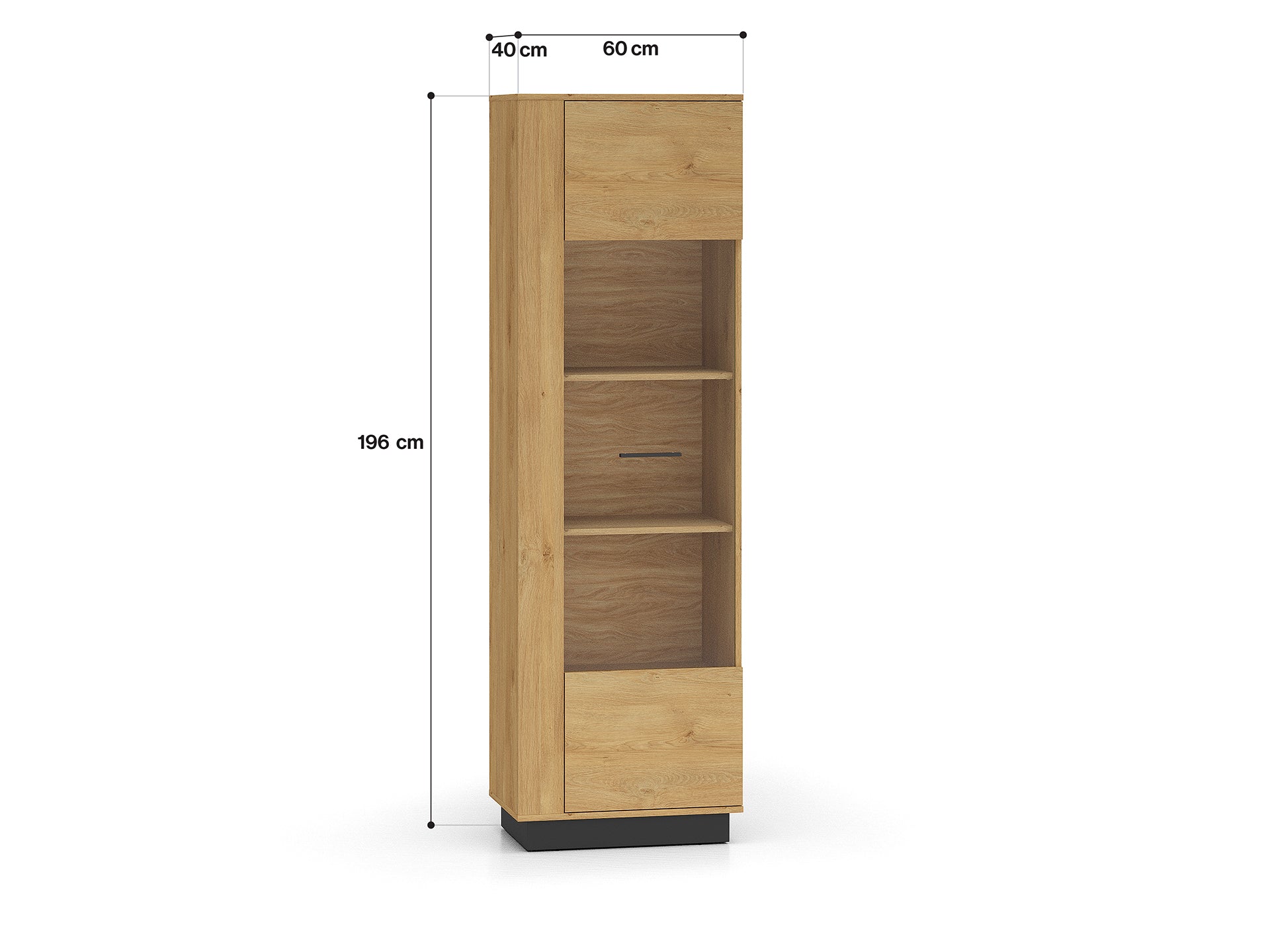 Ensemble Salon – Collection MORENO - 4 Pieces - Meubles Modernes en Chêne avec Base Noire