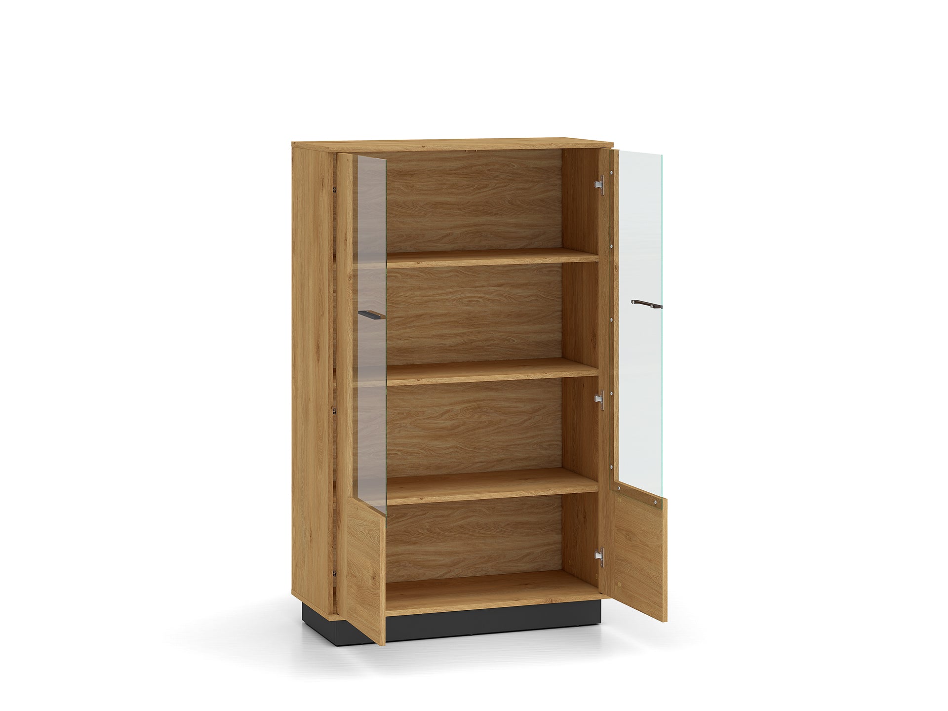 Ensemble Salon – Collection MORENO - 4 Pieces - Meubles Modernes en Chêne avec Base Noire