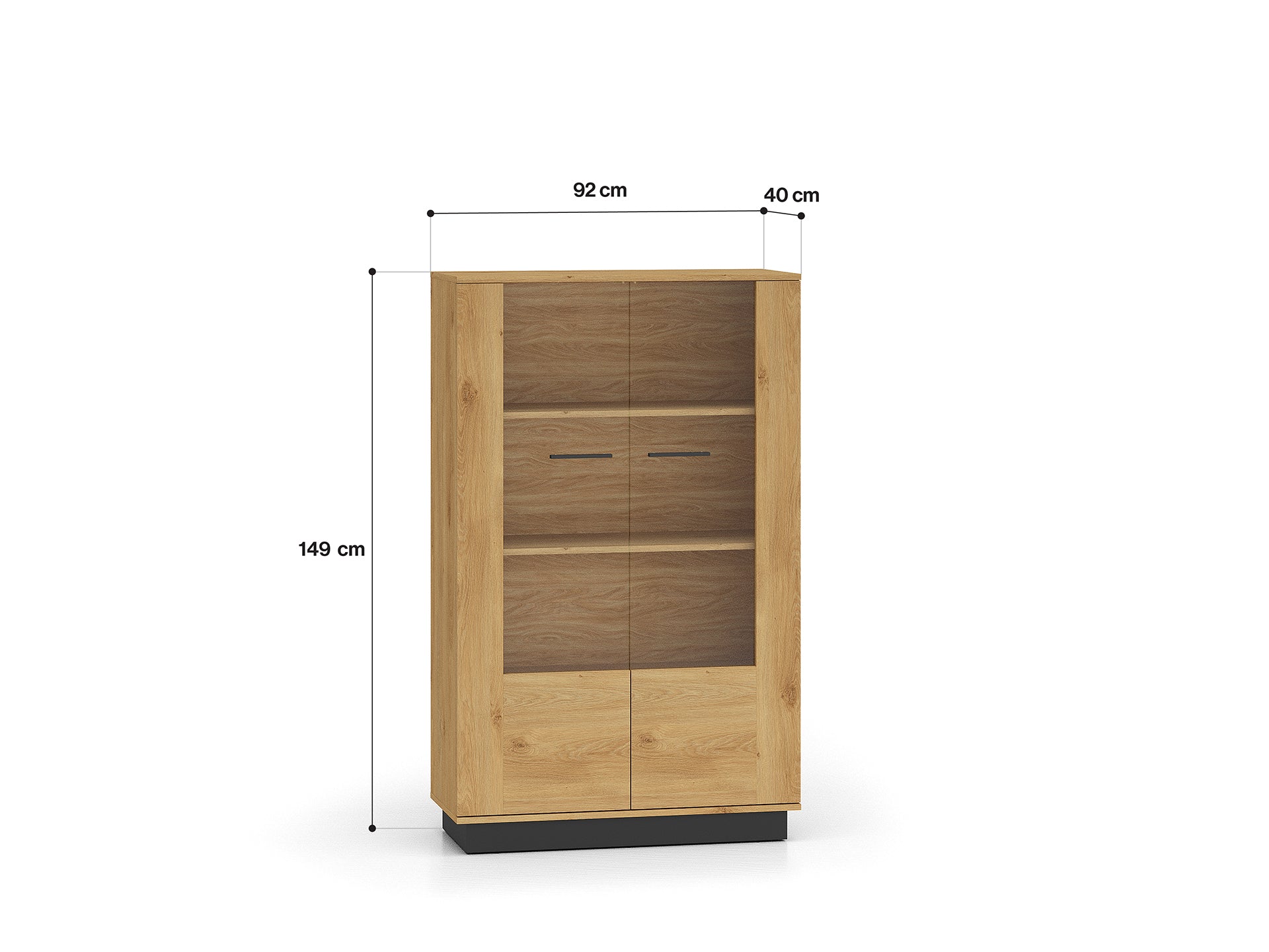 Ensemble Salon – Collection MORENO - 4 Pieces - Meubles Modernes en Chêne avec Base Noire