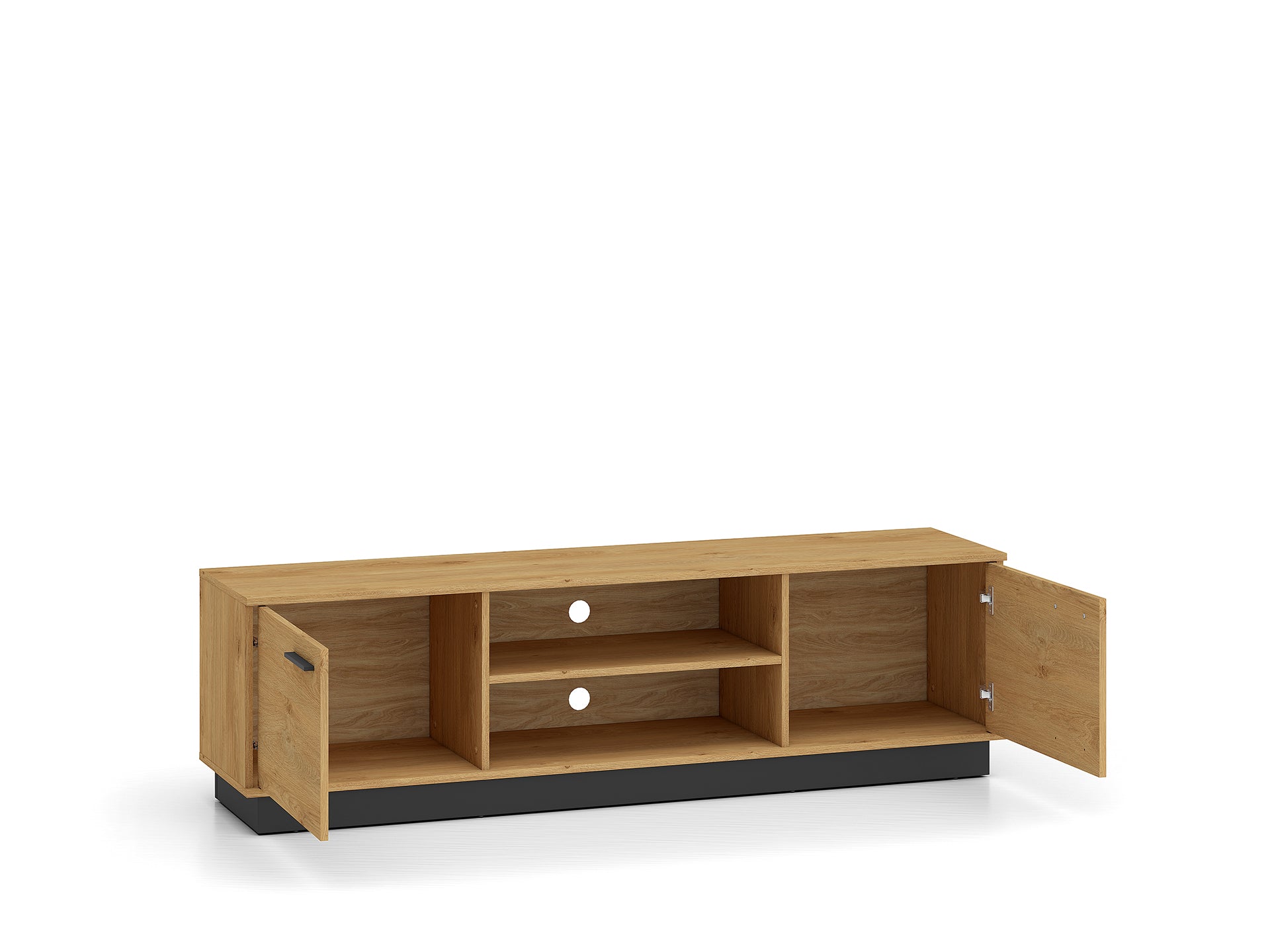 Ensemble Salon – Collection MORENO - 4 Pieces - Meubles Modernes en Chêne avec Base Noire