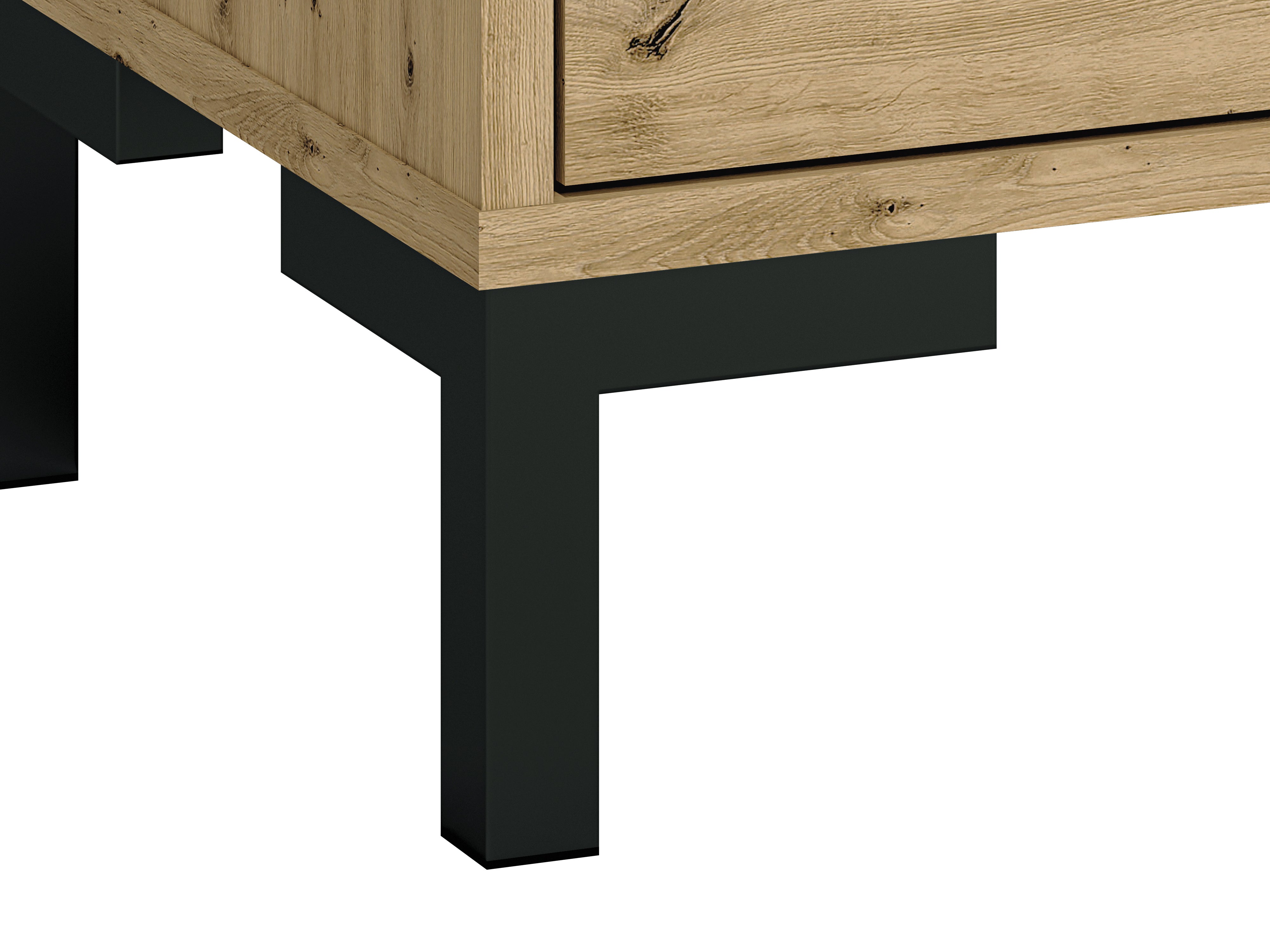 Buffet en Chêne Artisanal avec Bordure ABS – Élégance et Praticité pour Votre Espace