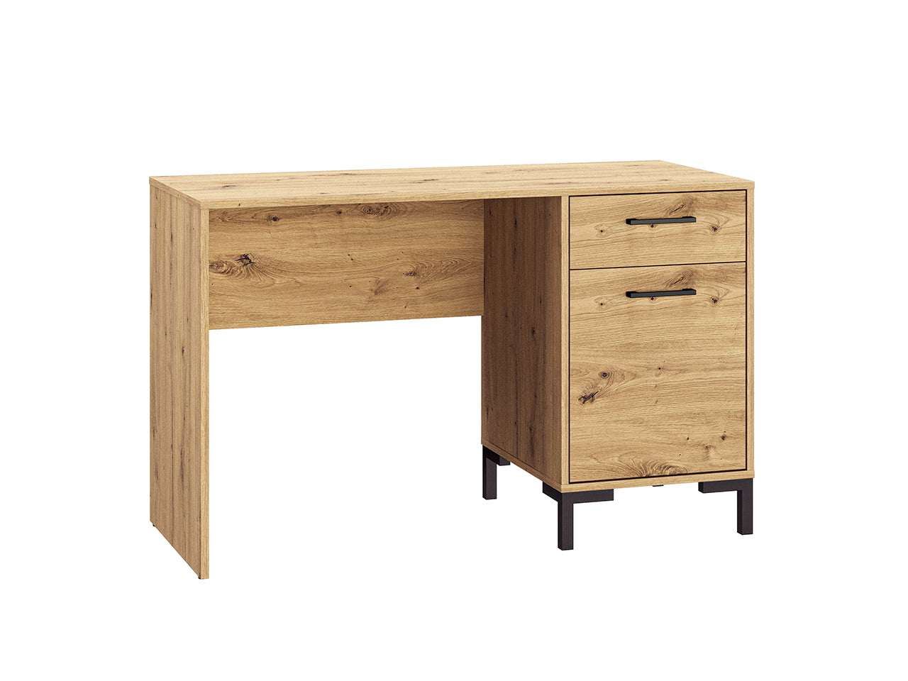 Bureau en Chêne Artisanal avec Bordure ABS - Résistant aux Rayures et Humidité, Design Moderne et Fonctionnel