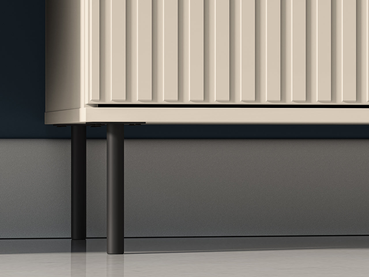 Commode en MDF Cachemire avec Tiroirs Profonds & Finitions en Or Brossé