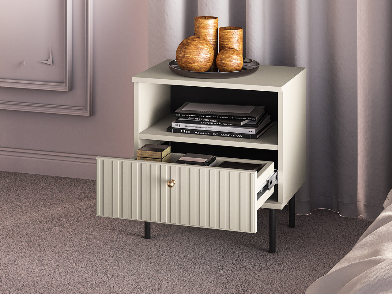 Ensemble chambre à coucher – Collection Sofina - 3 Pièces - - Élégance Cachemire et Design Contemporain