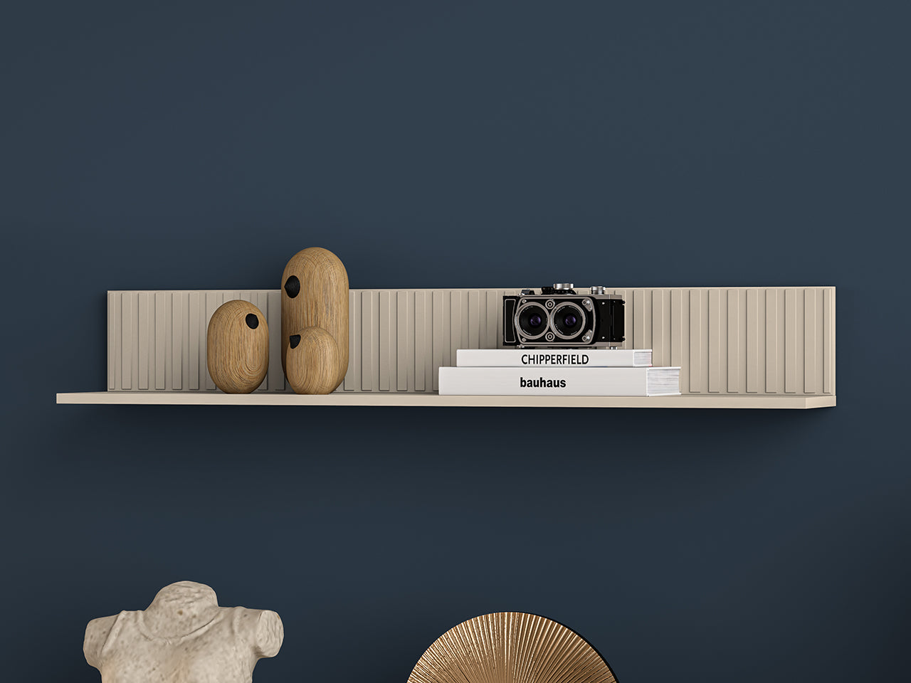 Étagère Suspendue Sofina en MDF Cachemire pour Décorations et Accessoires