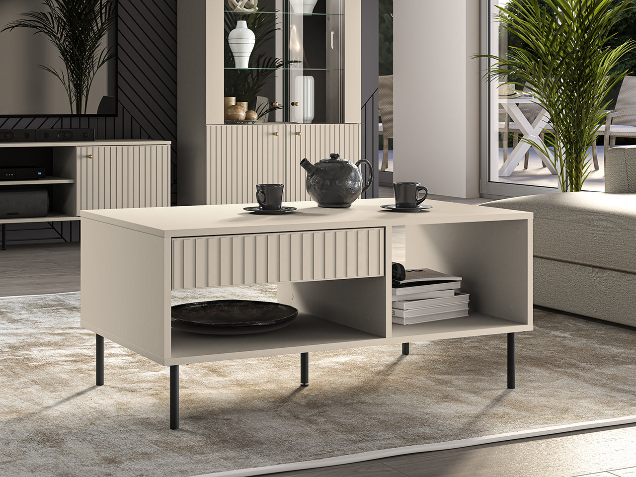 Ensemble Salon - Collection - Sofina – 4 Pièces - Élégance Cachemire et Design Contemporain