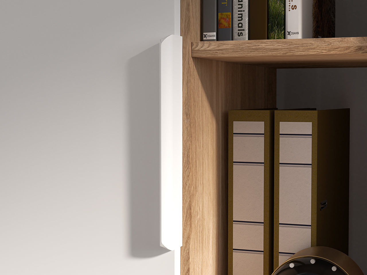 Garde-Robe Moderne en Blanc et Chêne Castello avec MDF Graphite Mat – Durabilité et Design Élégant