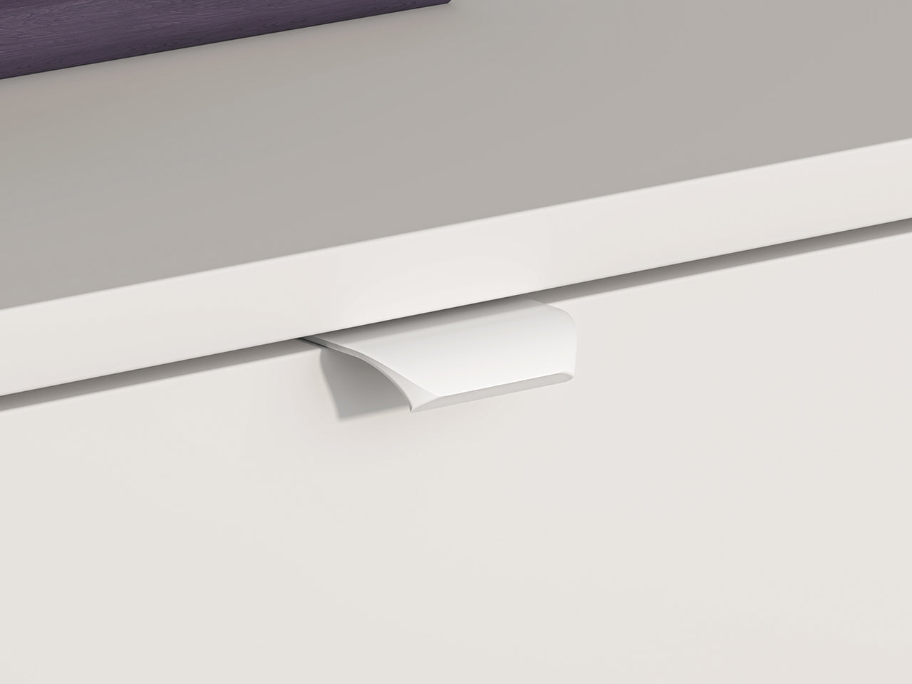 Bureau Design avec Finition Bicolore – Blanc, Graphite Mat & Chêne Castello