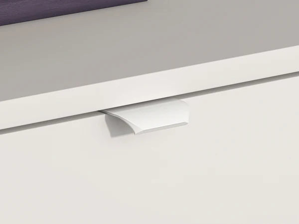 Ensemble Chambre à Coucher TORIO – 6 pièces - Blanc, Graphite Mat & Chêne Castello