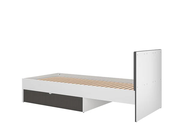 Ensemble Salon TORIO –6 Pieces - Blanc, Graphite Mat & Chêne Castello