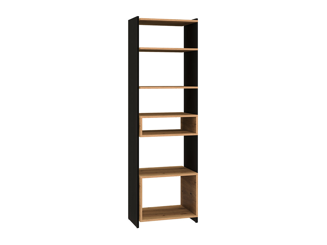 Étagère avec Bordure ABS - Chêne Artisanal + Noir