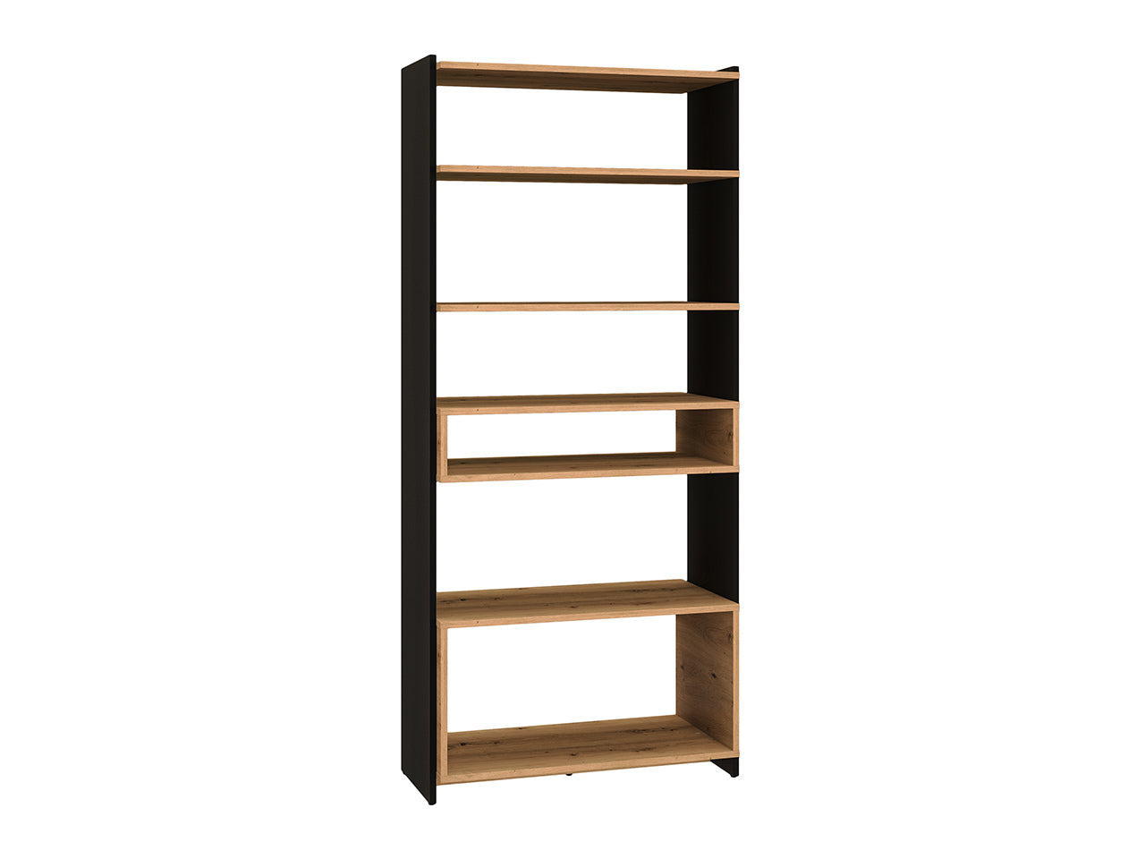 Étagère avec Bordure ABS - Chêne Artisanal + Noir