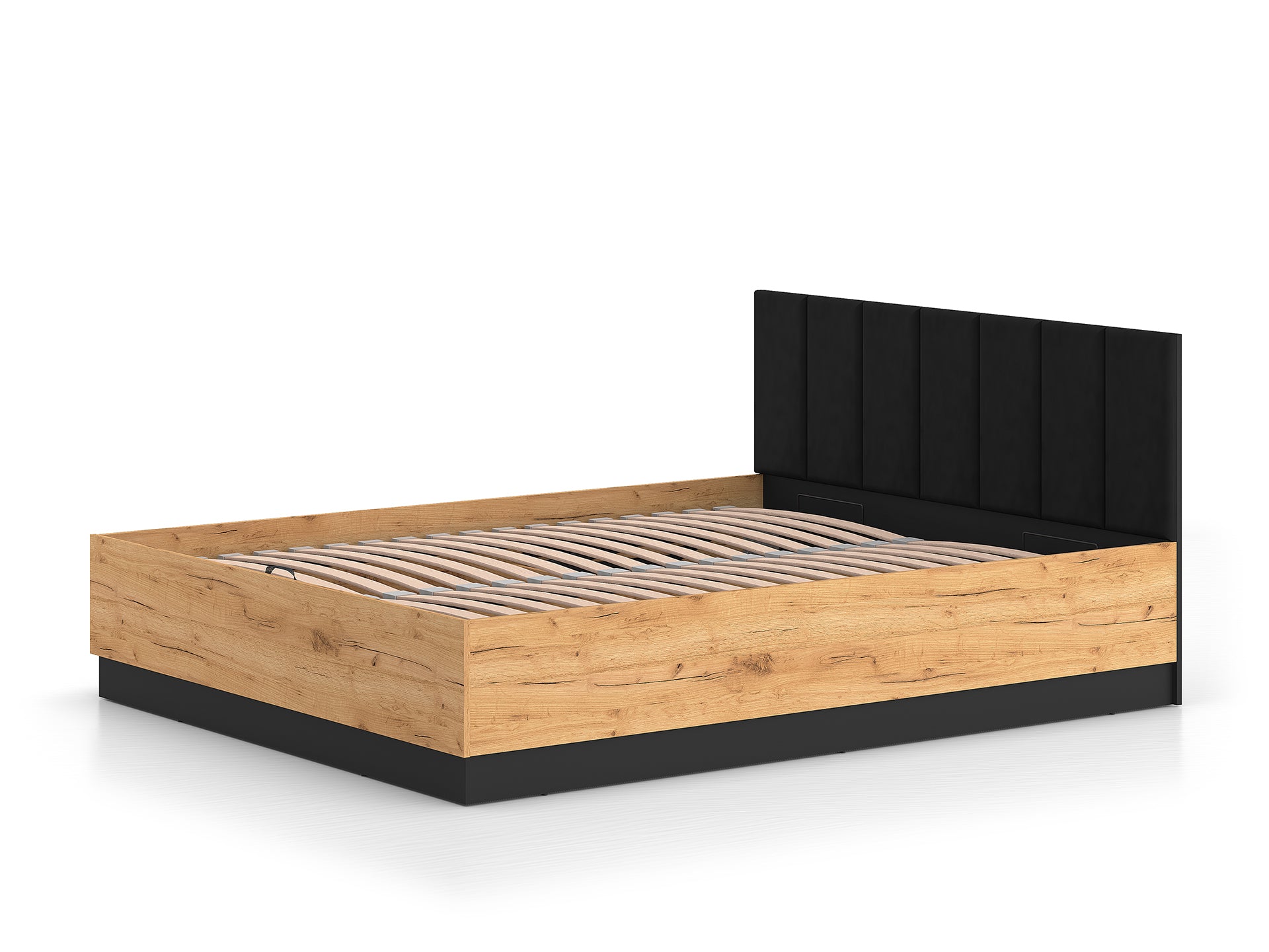 Ensemble Chambre à Coucher – Collection URSEN – 5 Pieces - Élégance Contemporaine en Chêne Craft Or & Noir