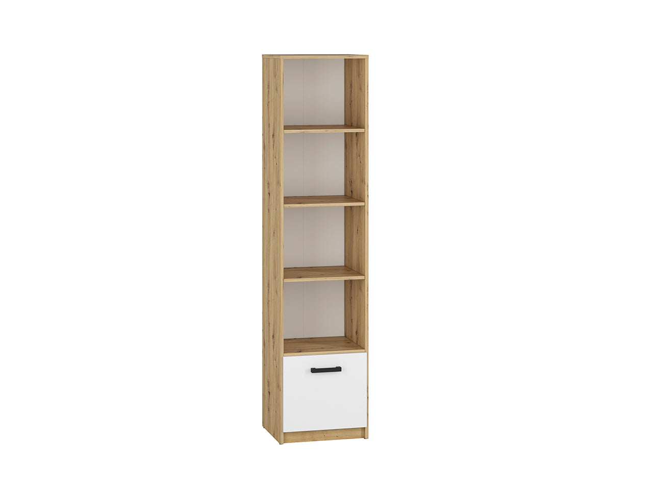 Étagère Murale Moderne en Chêne Artisan et MDF Blanc avec Bordure ABS - Résistante aux Rayures, à l'Humidité et aux Températures Élevées