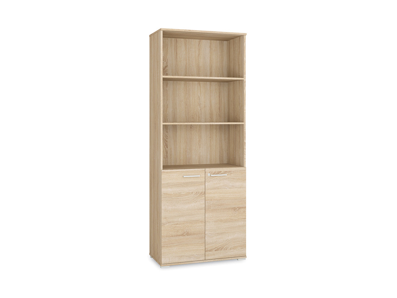 Étagère Moderne avec Bordure ABS - Panneau Laminé Résistant - Lumière de Sonoma