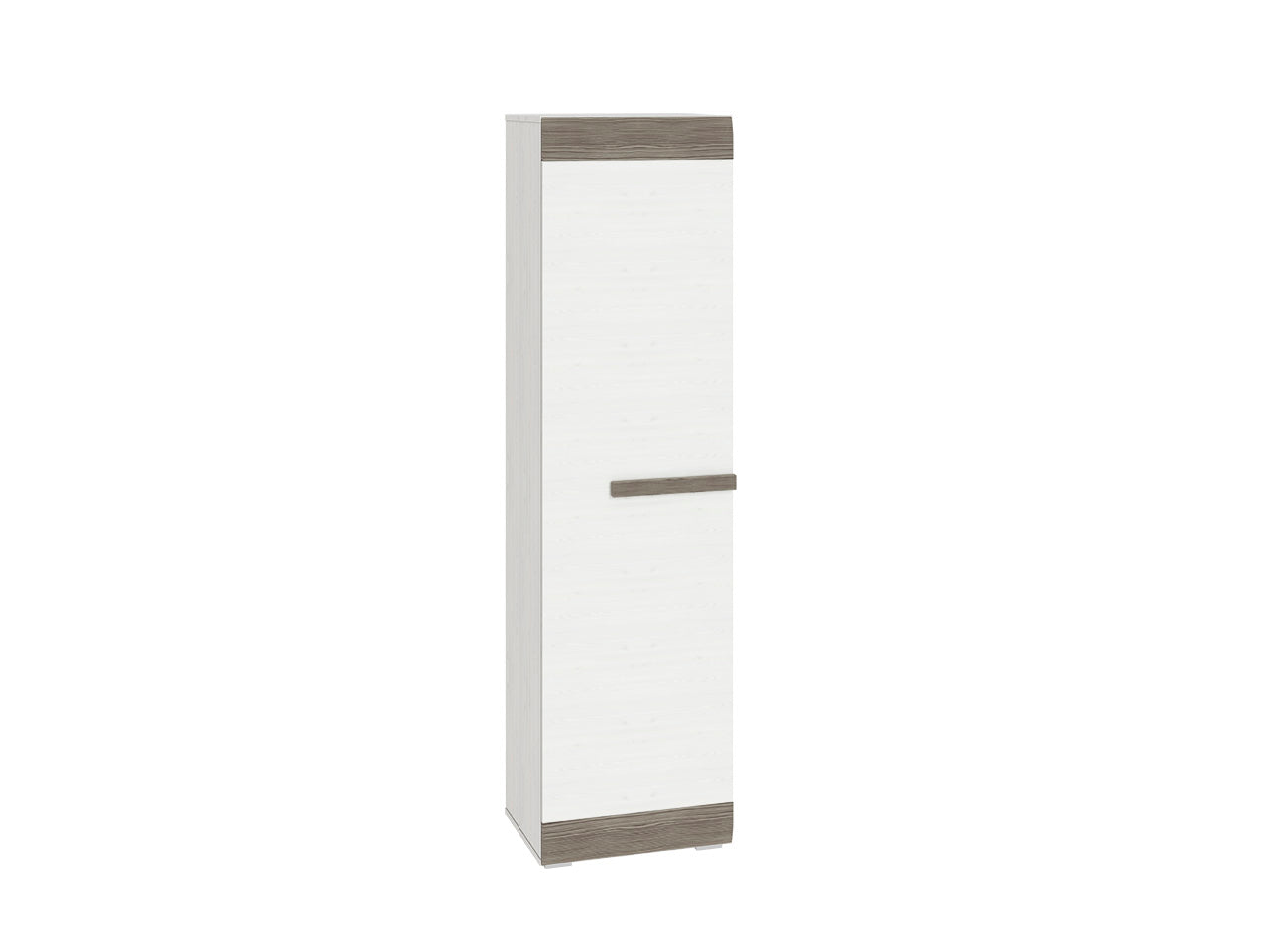Armoire en Pin des Neiges et MDF Gris Neuf avec Bordure ABS