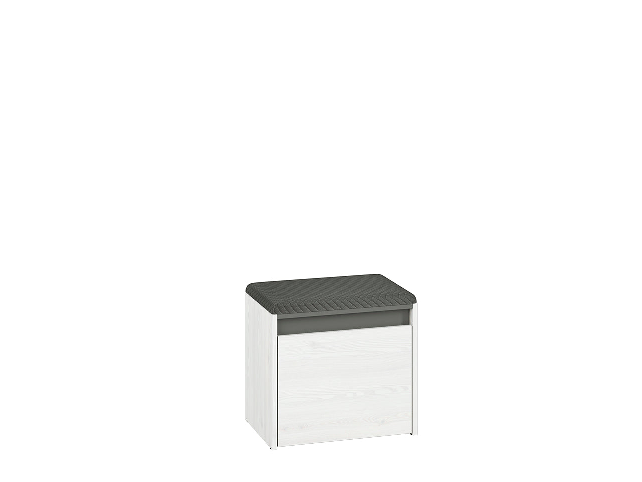 Meuble à Chaussures Compact – Design Moderne en Pin des Neiges et Anthracite