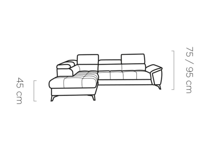 Canapé d’angle en cuir naturel avec couchage et rangement – Élégance & confort haut de gamme