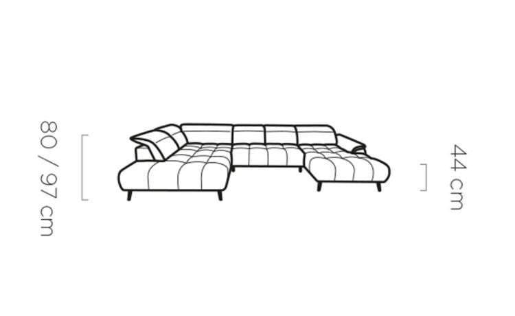 Canapé d’angle – Convertible avec rangement, têtières réglables & design moderne (S, L, XL)