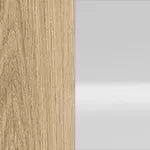 Armoire Moderne en Chêne Castello et MDF Blanc Brillant – Durabilité et Élégance avec Bordure ABS