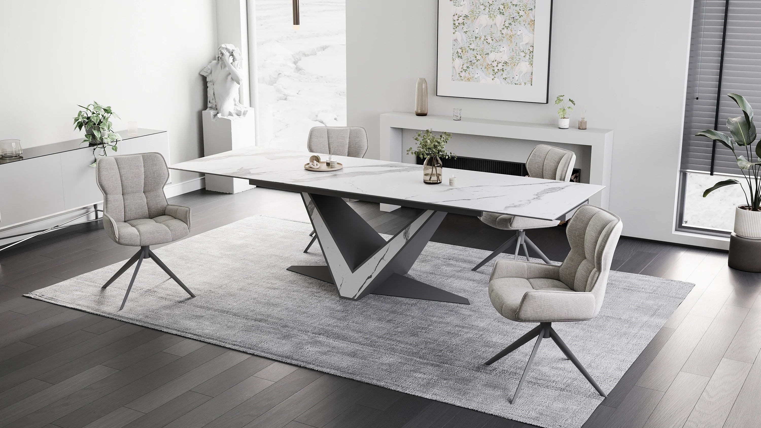 Une table de salle à manger design extensible et élégante : la collection Luisa