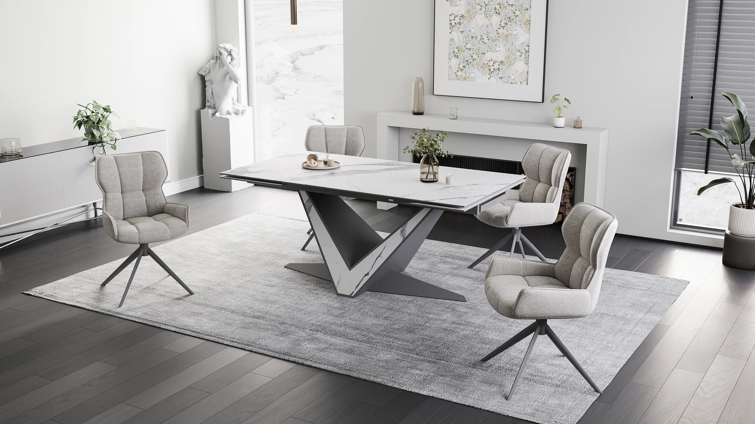 Une table de salle à manger design extensible et élégante : la collection Luisa