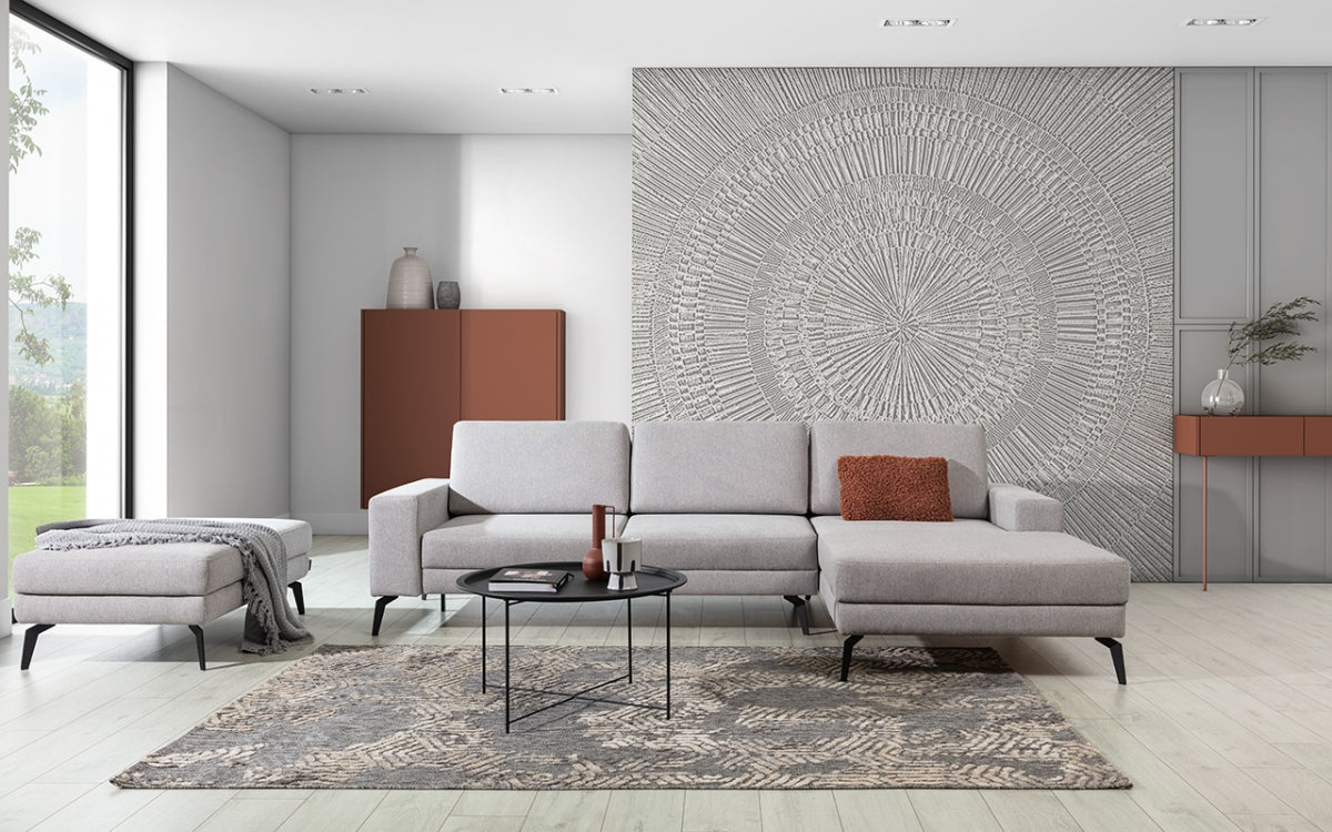 Canapé d'angle avec fonction couchage - Gemma 85 - côté droit