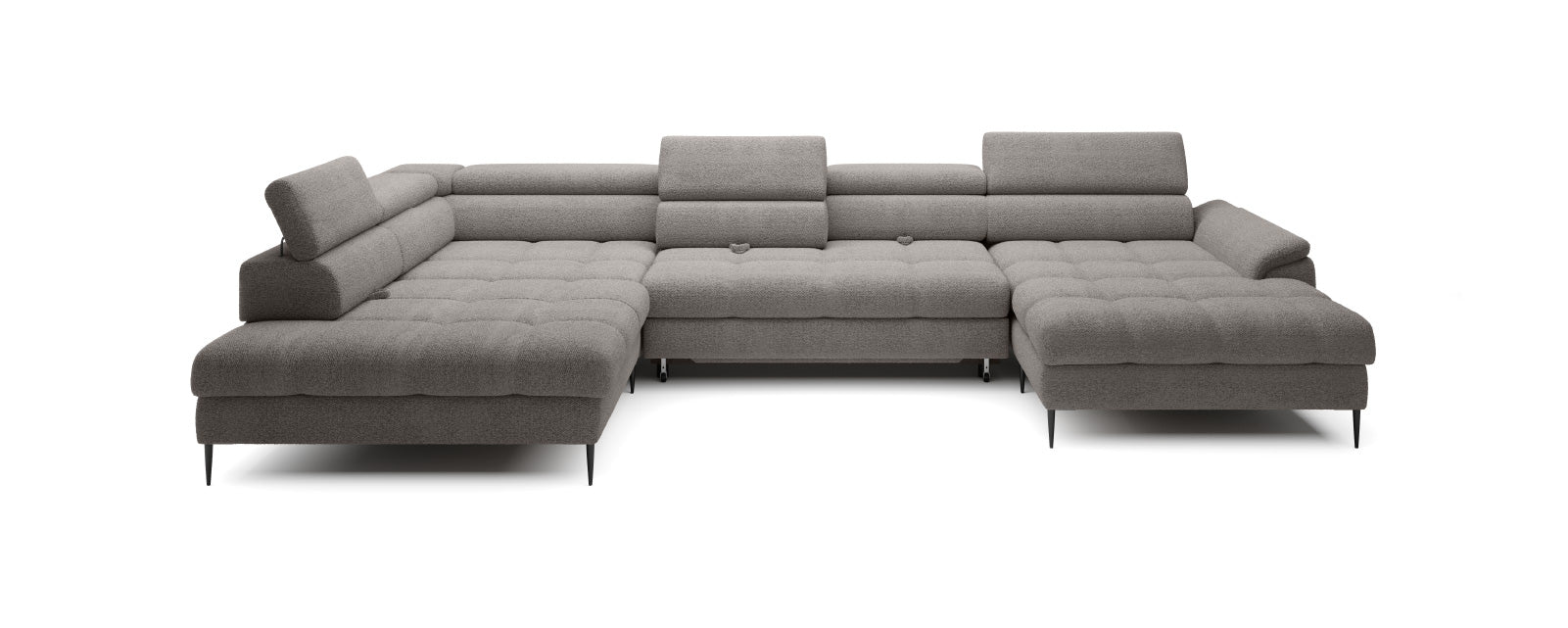 Canapé d'angle XL avec fonction lit et coffre de rangement intégré