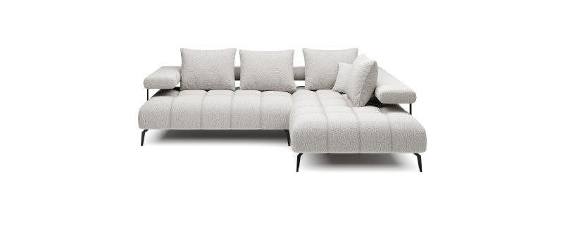 Canapé d’angle moderne avec réglage électrique de la profondeur d’assise